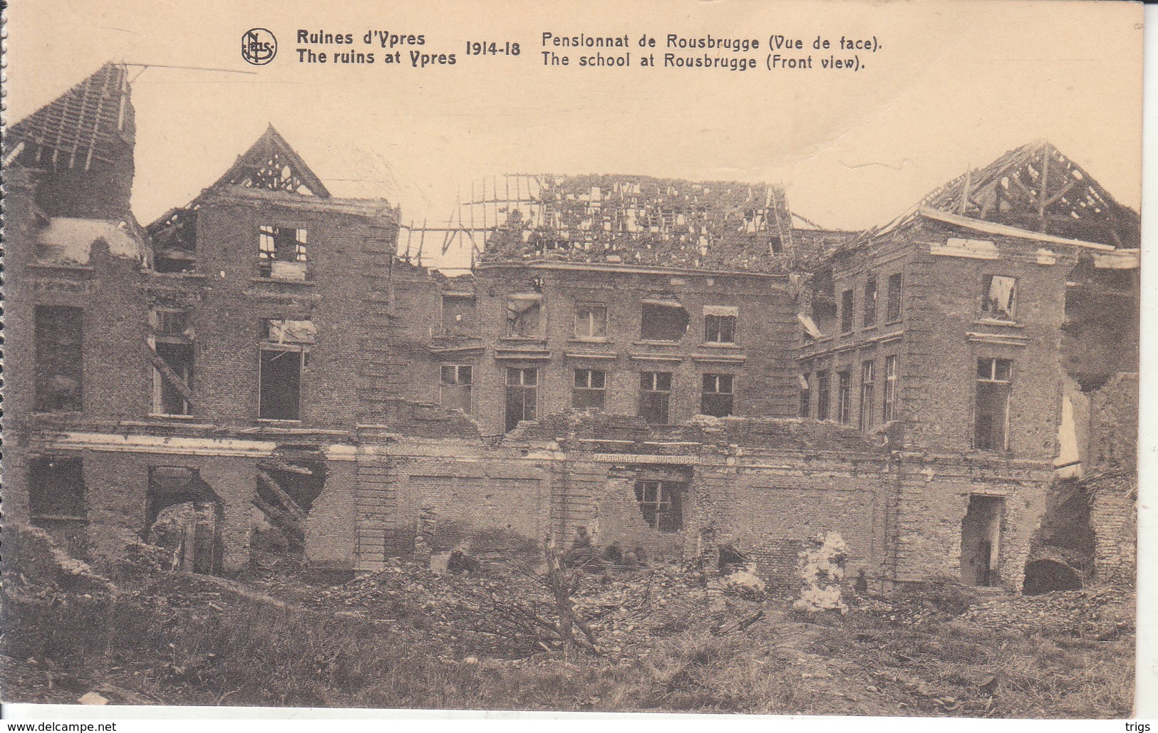 Ypres (1914-1918) - Pensionnat De Rousbrugge (Vue De Face) - Ieper