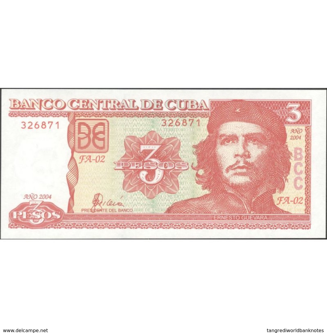 TWN - CUBA 127a - 3 Pesos 2004 Serie FA-02 UNC - Cuba