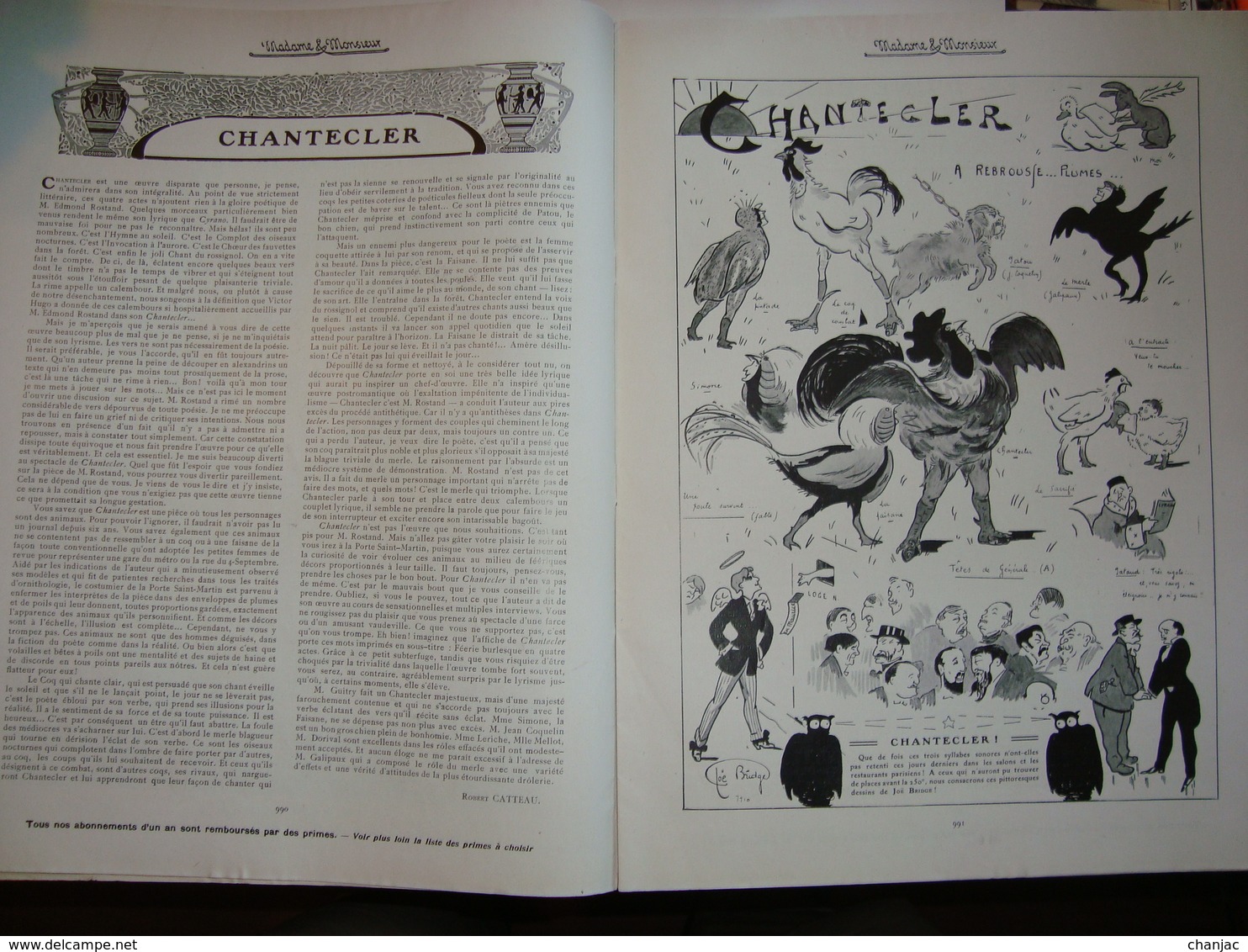 Magazine Illustré MADAME & MONSIEUR - 25 Février 1910 N° 170 - A Propos De Chantecler. - 1900 - 1949