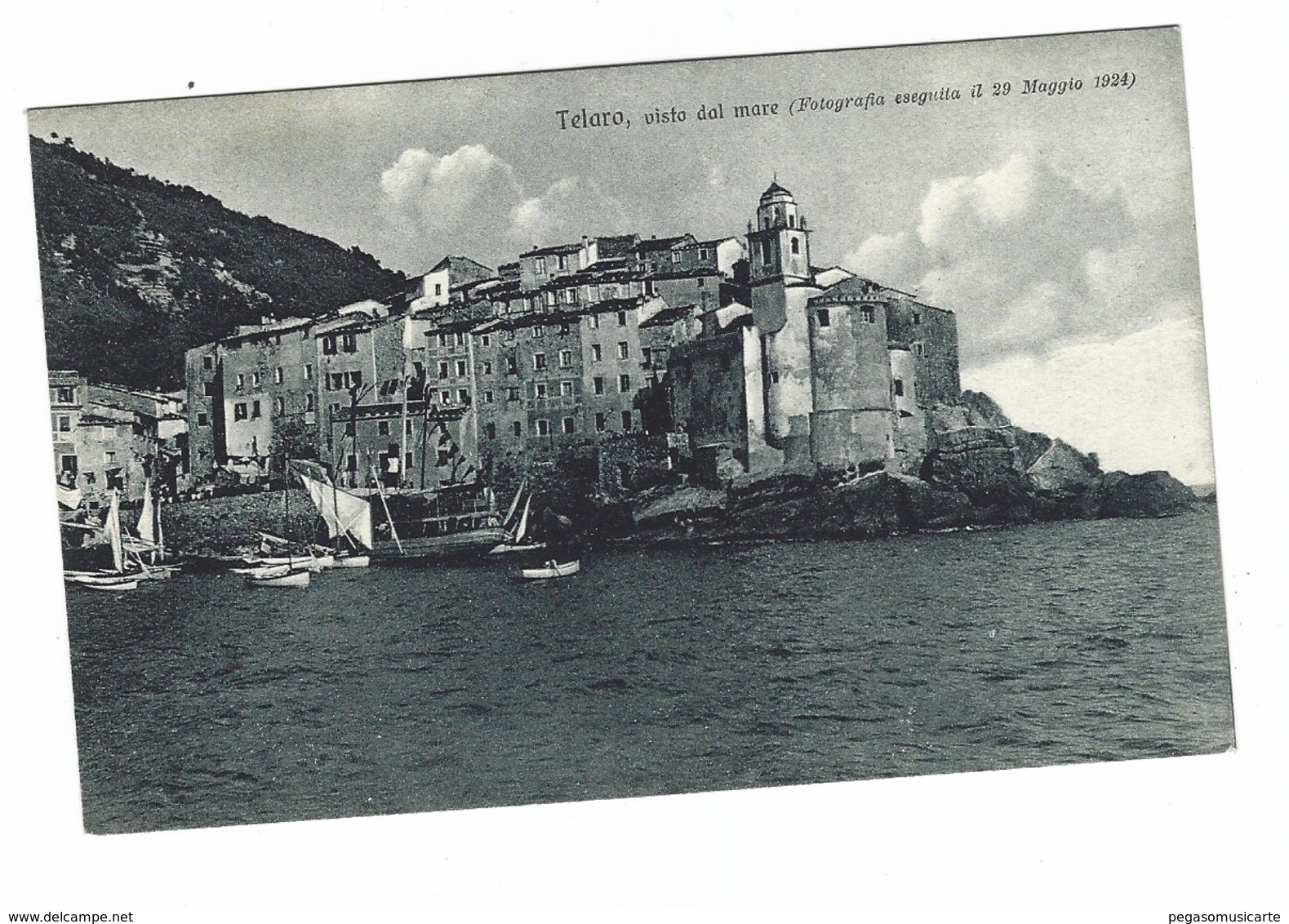 3539 - TELARO TELLARO VISTA DAL MARE FOTOGRAFIA DE 29 MAGGIO 1924 - Altri & Non Classificati