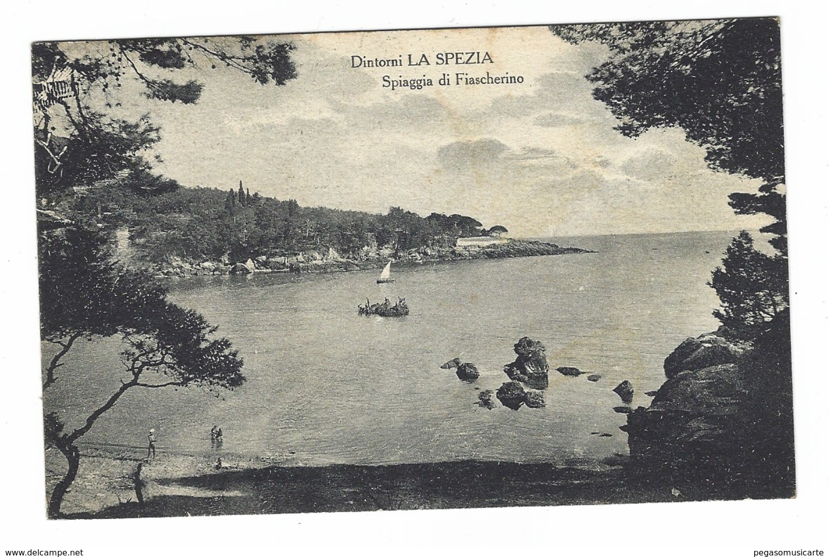 3542 - LA SPEZIA DINTORNI LA SPIAGGIA DI FIASCHERINO 1927 - La Spezia