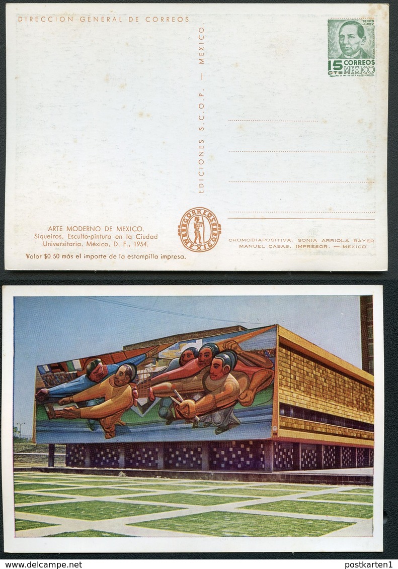 MODERN MEXICAN ART: Mexican Pictograph. An Old Manuscript. Mexico MEPSI #PC148 B4 Unused 1957 - Modern