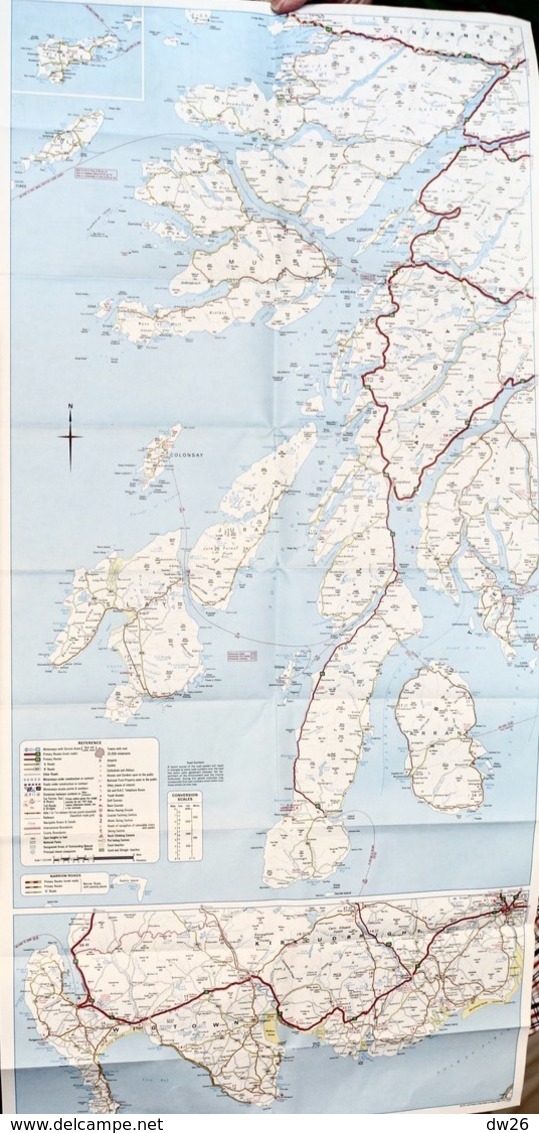 Ecosse, Carte Routière BP 1972 -  Road Maps Western Scotland And The Hebrides N° 8 - Cartes Routières