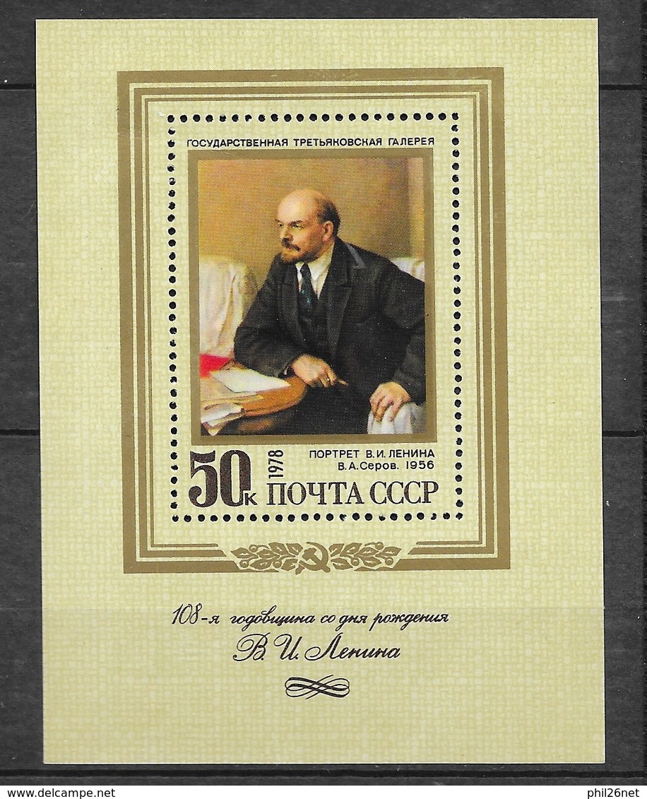 Russie   Blocs  N° 127    Lénine   Neuf  * * TB= MNH VF  - Neufs