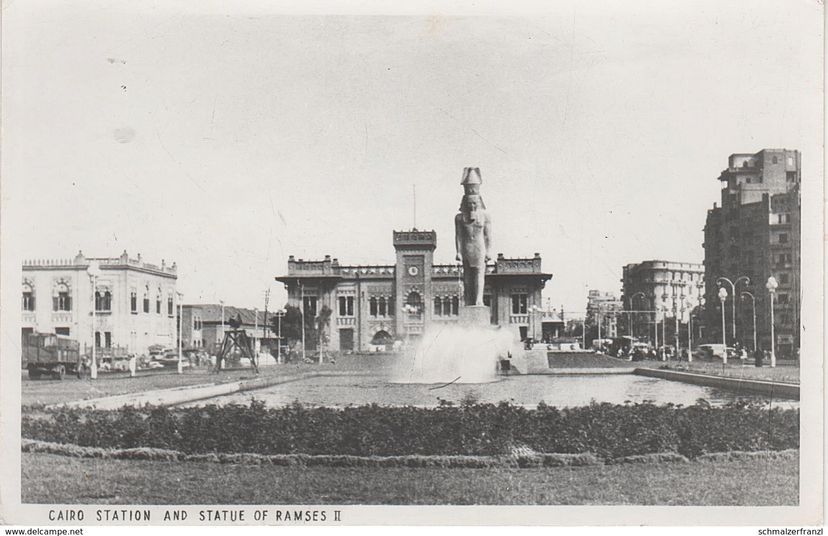 CPA AK Kairo Cairo Caire القاهرة Railway Station محطة القطار Gare Bahnhof Statue Ramses II Egypt Egypte مصر Ägypten - Le Caire