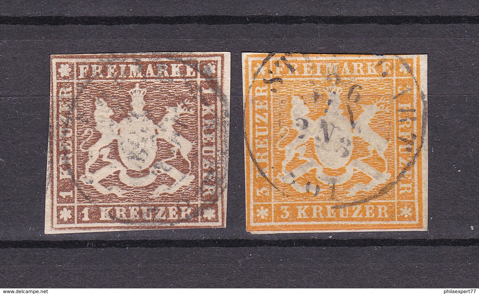 Württemberg - 1859 - Michel Nr. 11/12 - Gest. - 148 Euro - Sonstige & Ohne Zuordnung