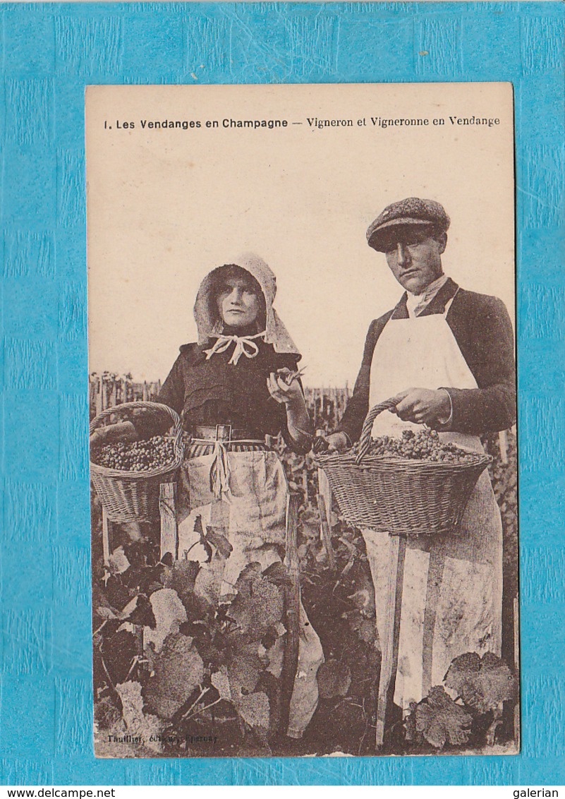 Les Vendanges En Champagne. - Vigneron Et Vigneronne En Vendange. - Autres & Non Classés