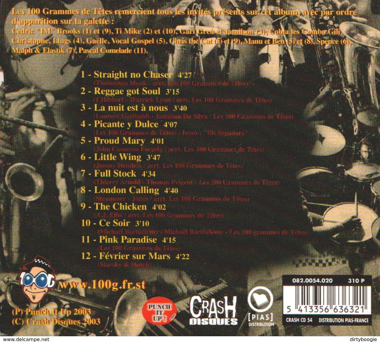 Les 100 GRAMMES DE TETES - Trafic D'influences - CD - CRASH DISQUES - Reggae