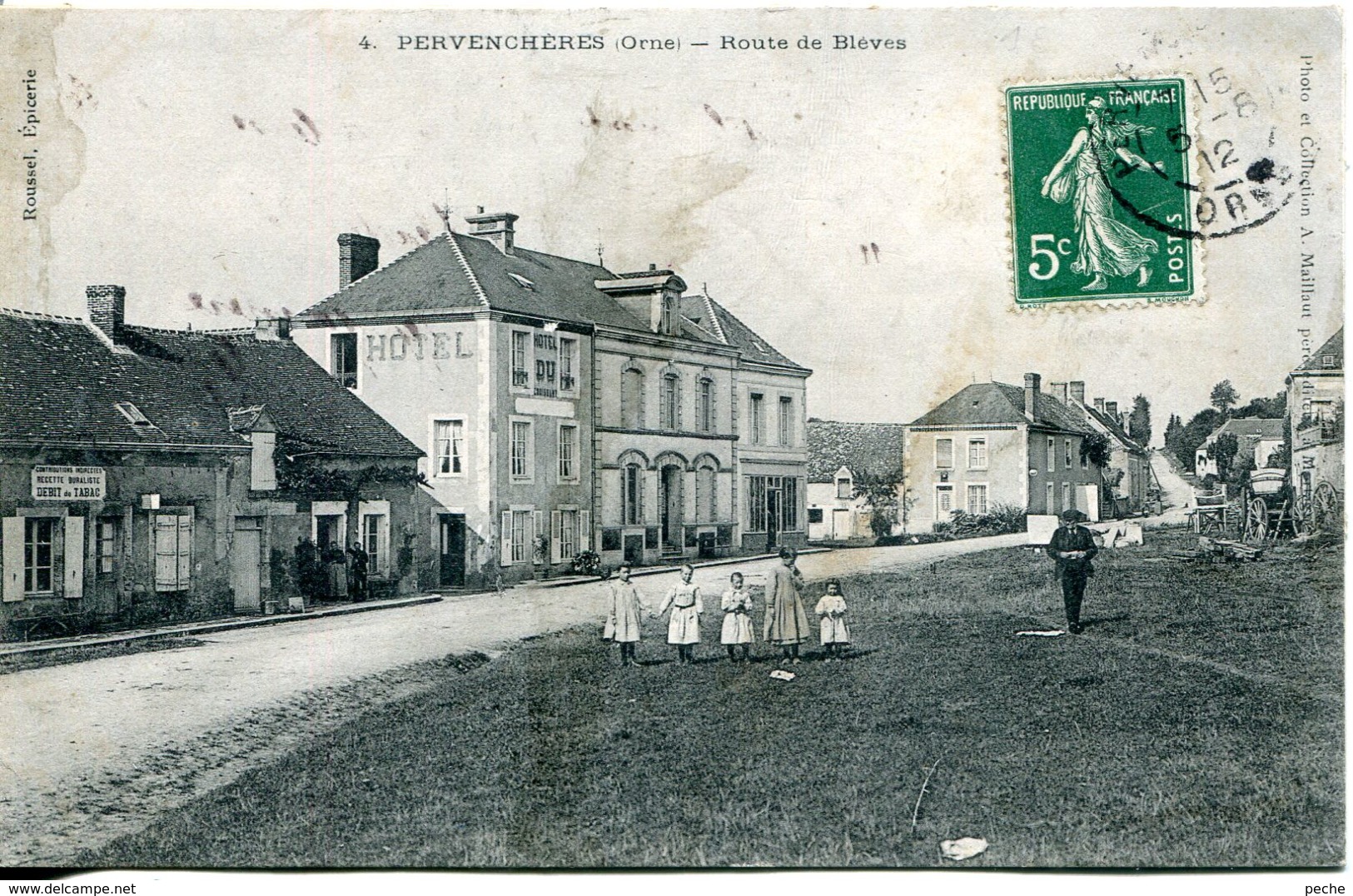 N°3772 T -cpa Pervenchères -route De Blèves- - Pervencheres