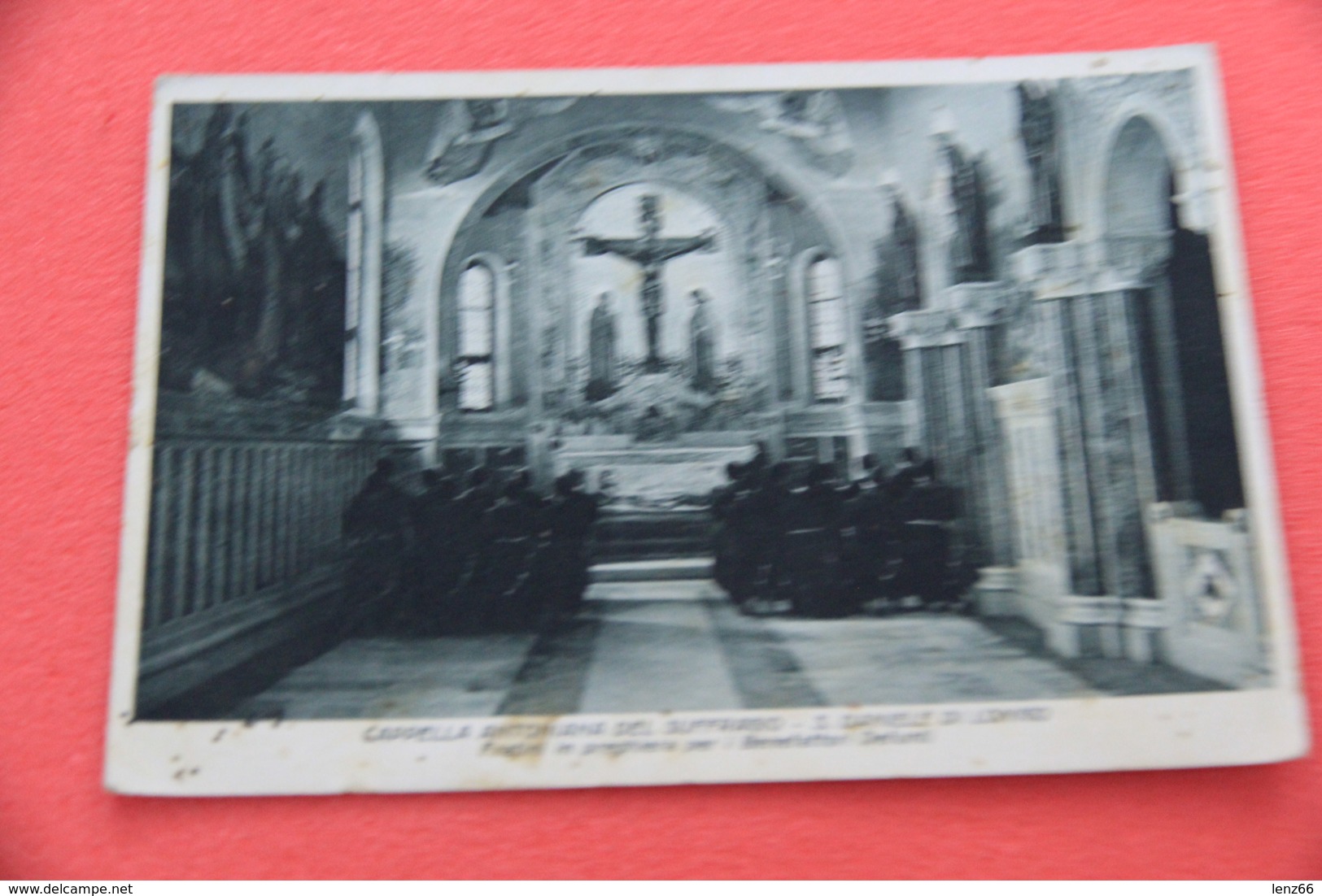 Vicenza S. Daniele Di Lonigo La Cappella Del Suffragio Con I Frati In Preghiera 1941 Pubblicitaria Probandato Antoniano - Vicenza