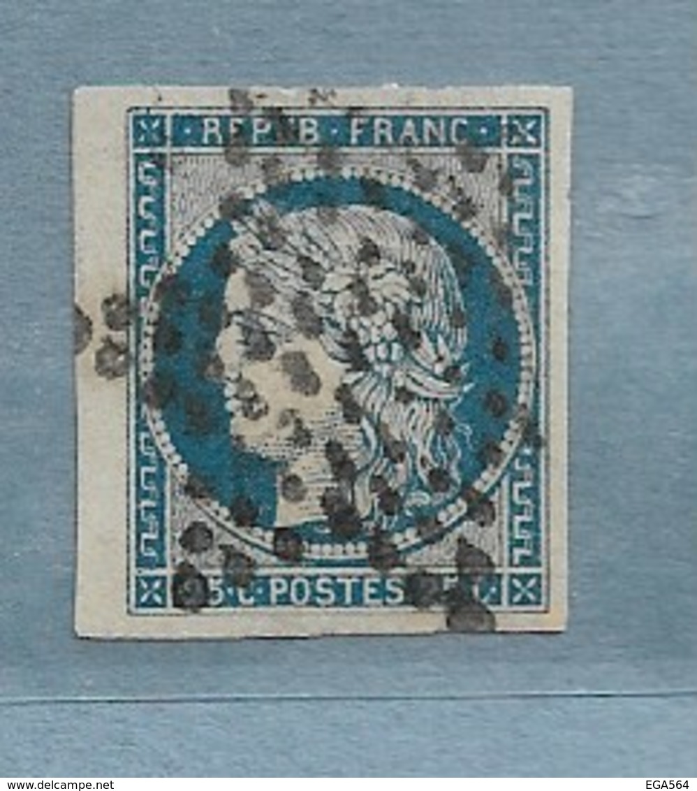B16 - France 4 Petit Bord De Feuille, Oblitération étoile. Signé Brun. Très Beau. - 1849-1850 Cérès