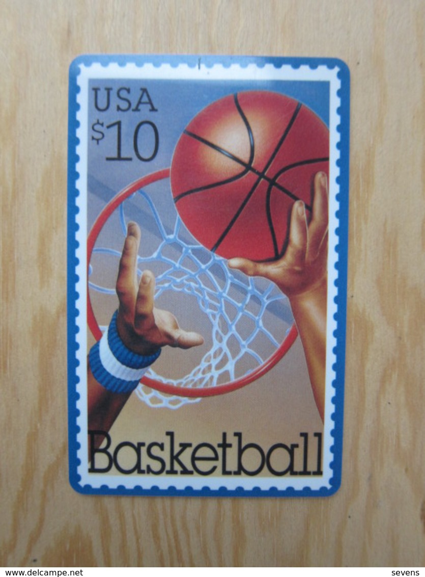 Frist Class Prepaid Phonecard,stamp Of Basketball, Backside With A Magnetic Stripe - Altri & Non Classificati