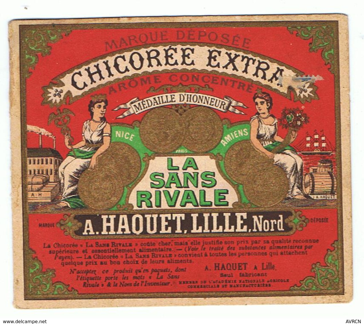 Mini Calendrier  1901 La Chicorée Extra / La Sans Rivale ( A.HAQUET.LILLE.NORD) - Small : 1901-20