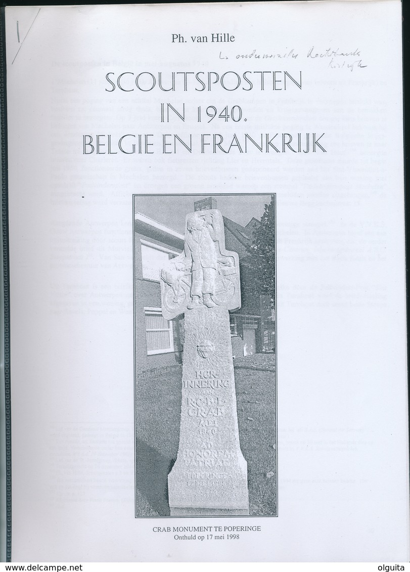 910/30 -- Lokale Postgeschiedenis TURNHOUT - Bundel Kopijen / Fotos , Vooral Oorlog 14/18 En 40/45 , Waarbij Scouts - Philatelie Und Postgeschichte