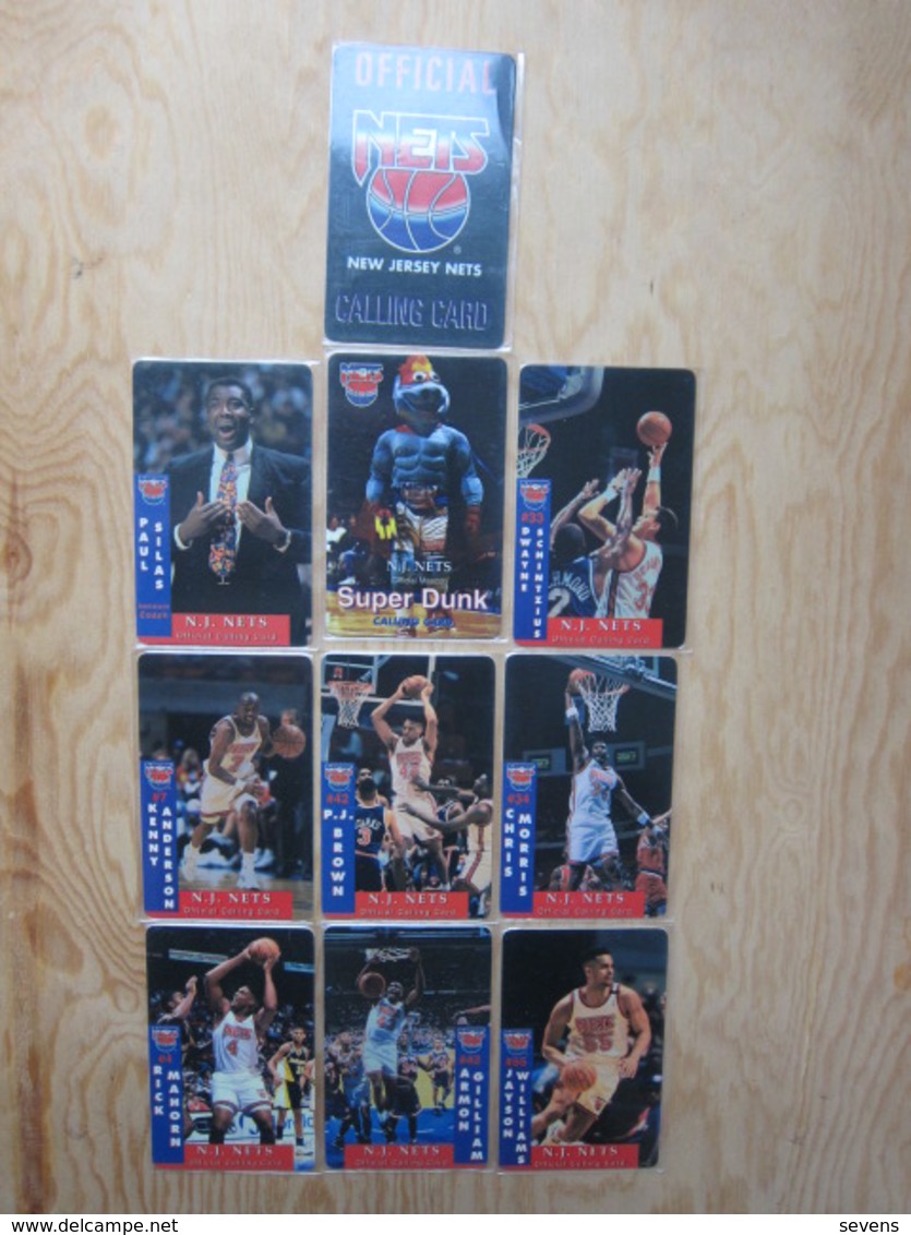 N.J. Nets Basketball Team Offical Calling Card,mint Expired,10 Cards - Altri & Non Classificati