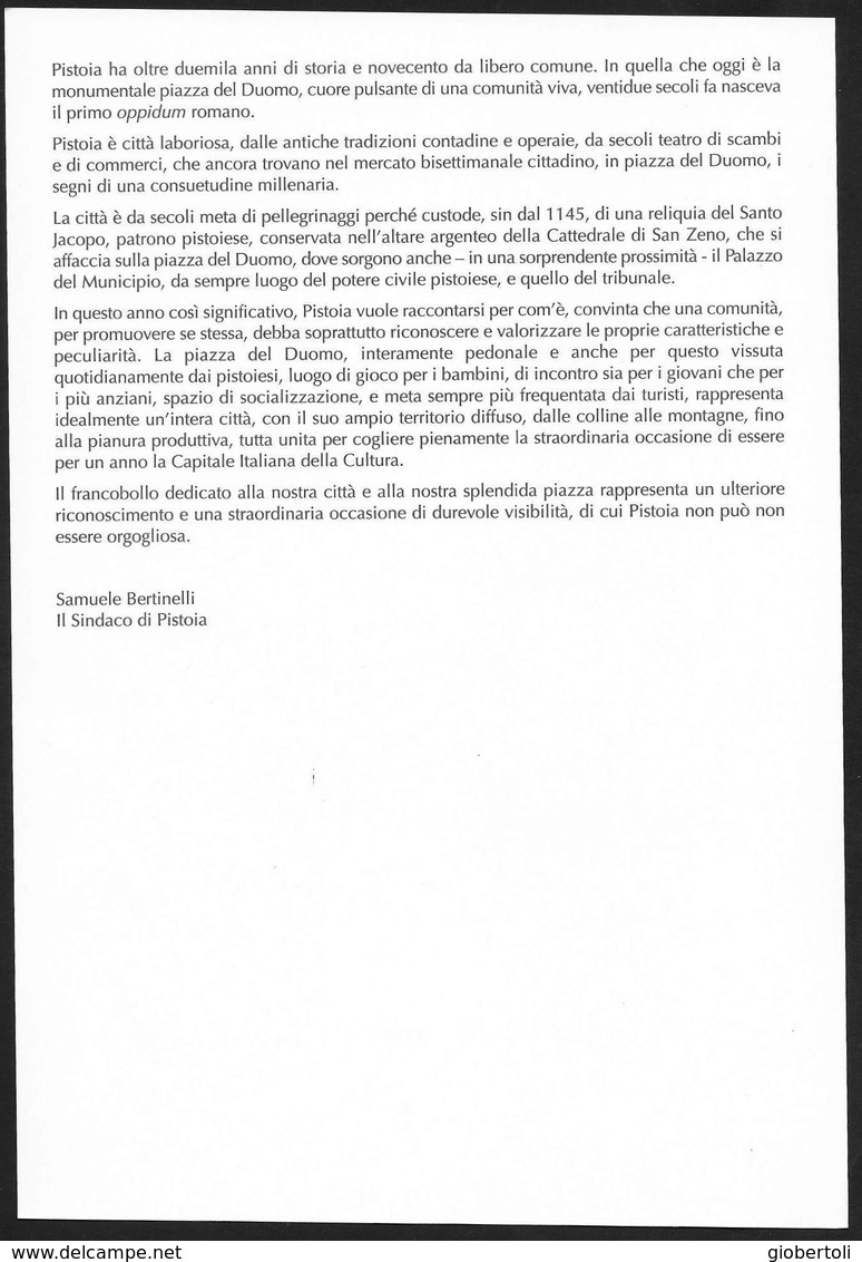 Italia/Italie/Italy: Bollettino Informativo Delle Poste, Pistoia Capitale Italiana Della Cultura, Pistoia Italian Capita - Altri & Non Classificati