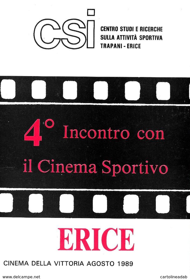 [MD4302] CPM - CINEMA - 4° INCONTRO CON IL CINEMA SPORTIVO - CSI - ERICA TRAPANI - NUMERATA - PERFETTA -NV - Altri & Non Classificati