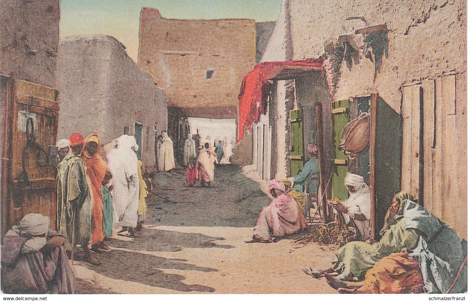 AK Scènes Types Rue Village Arabe Bédouine Nomade Arab Arabien Afrique Africa Afrika Vintage Egypte Algerie Tunisie Mali - Afrique