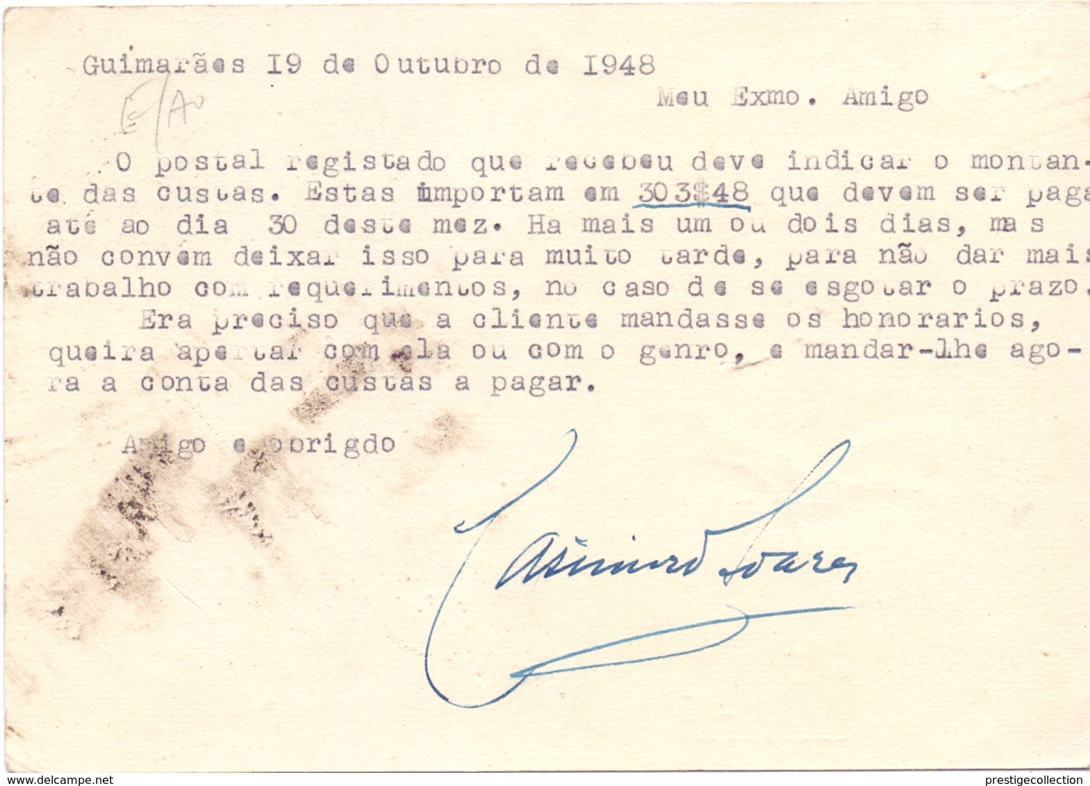 PORTUGAL BILHETE POSTAL 1948 NOVA ESTRELAS   (FEB20972) - Postal Stationery