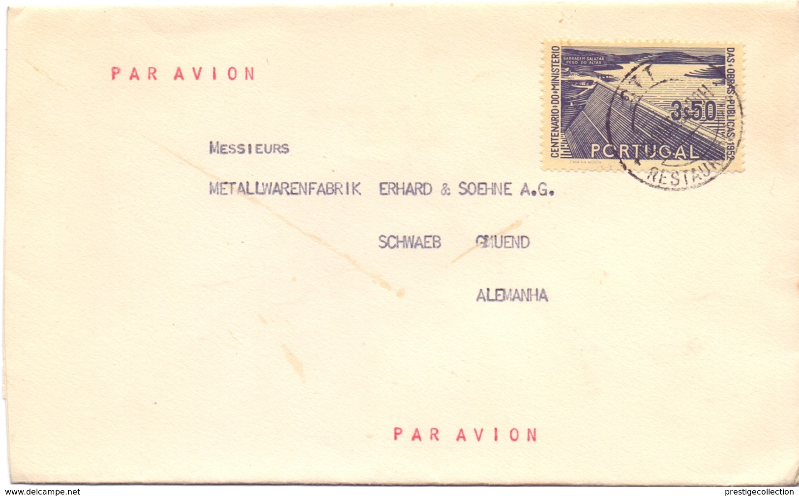 PORTUGAL AIR MAIL COVER CARLOS DE SOUSA  (FEB20979) - Used Stamps