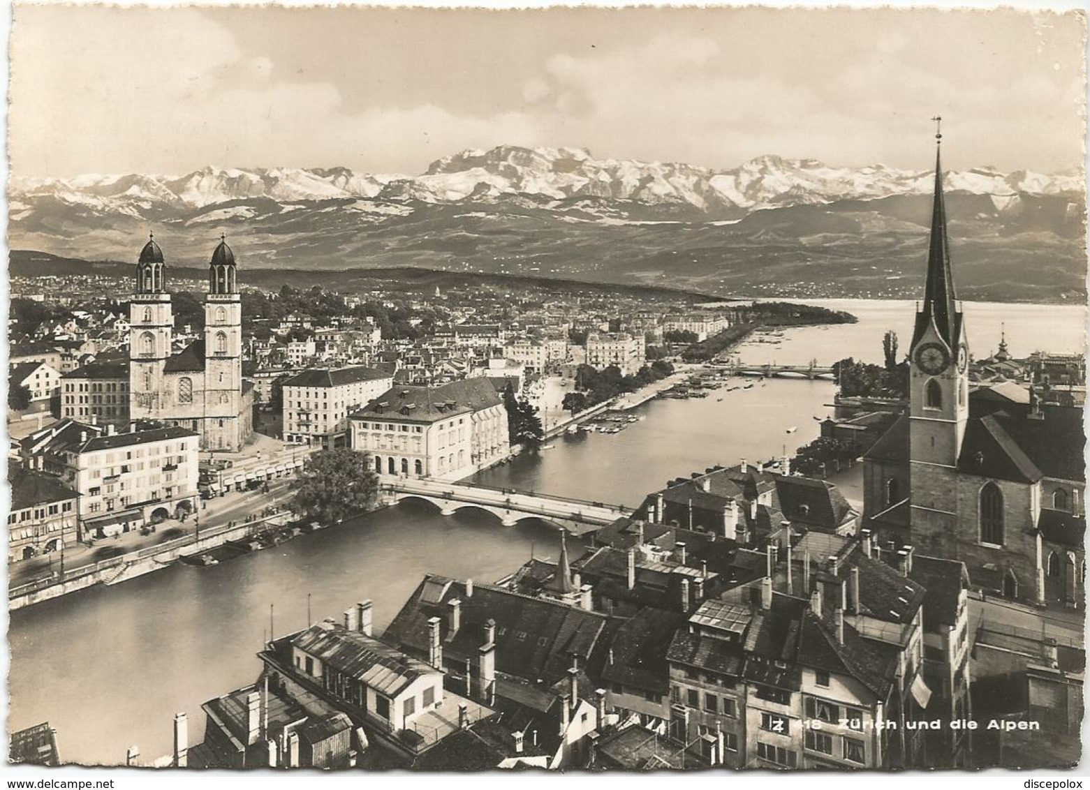 V4129 Zurich Und Die Alpen / Viaggiata 1953 - Zürich