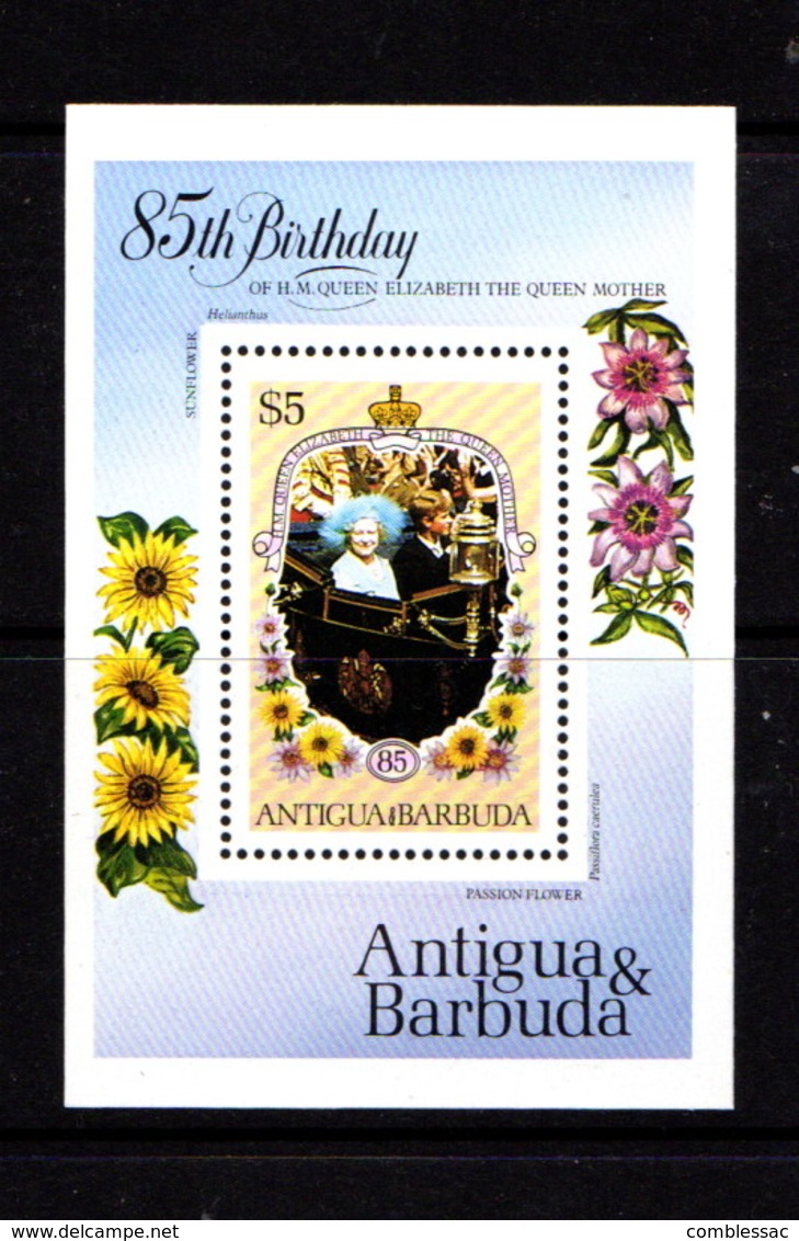 ANTIGUA    1985    80th  Birthday  Of  Q E The  Queen  Mother    Sheetlet    MNH - Antigua And Barbuda (1981-...)