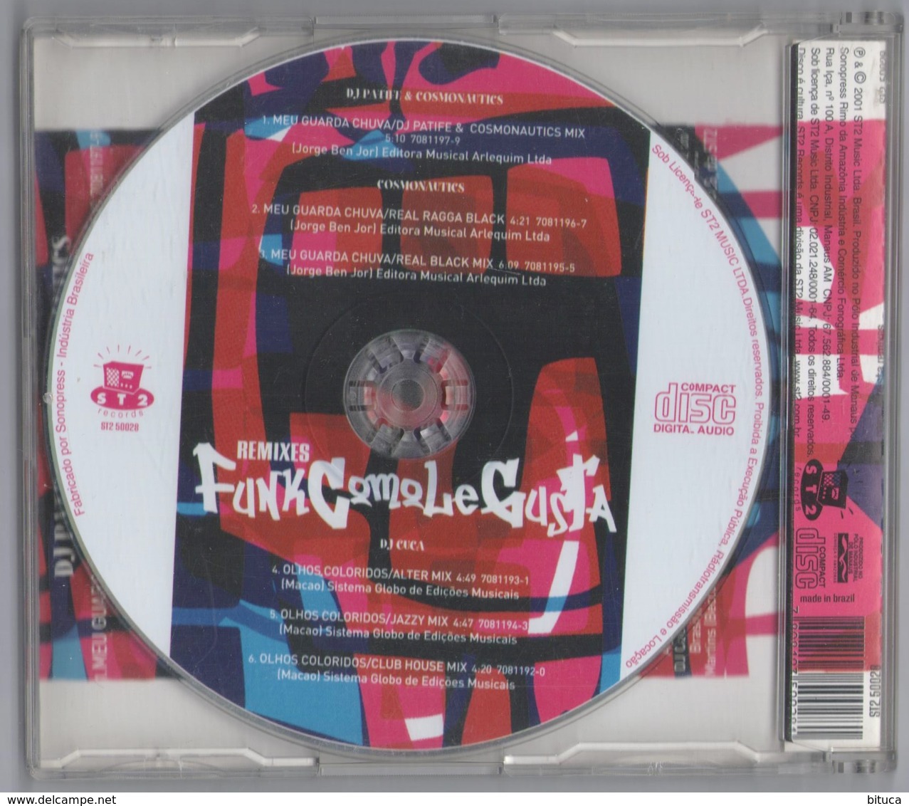 CD 6 TITRES FUNK COMO LE GUSTA MEU GUARDA CHUVA & OLHOS COLORIDOS TRèS BON ETAT & RARE - Wereldmuziek