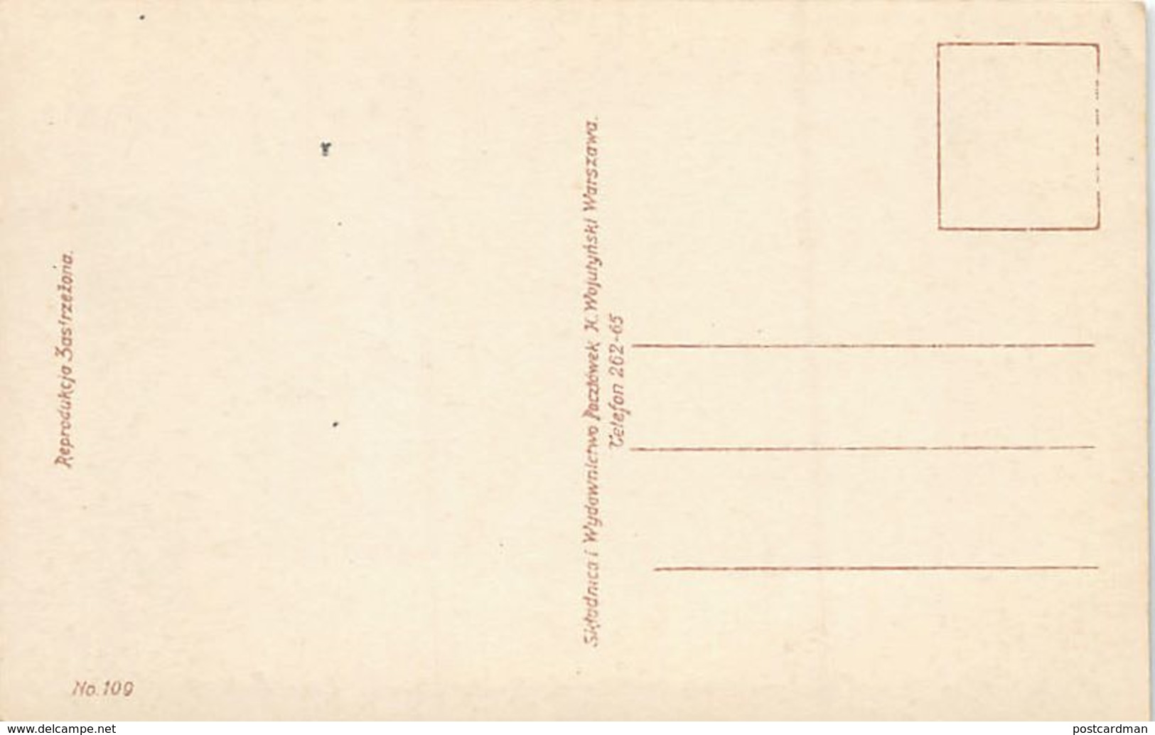 Poland - WARSZAWA - Krakowskie-Przedmiescie - Publ. K. Wojutynski 109. - Pologne