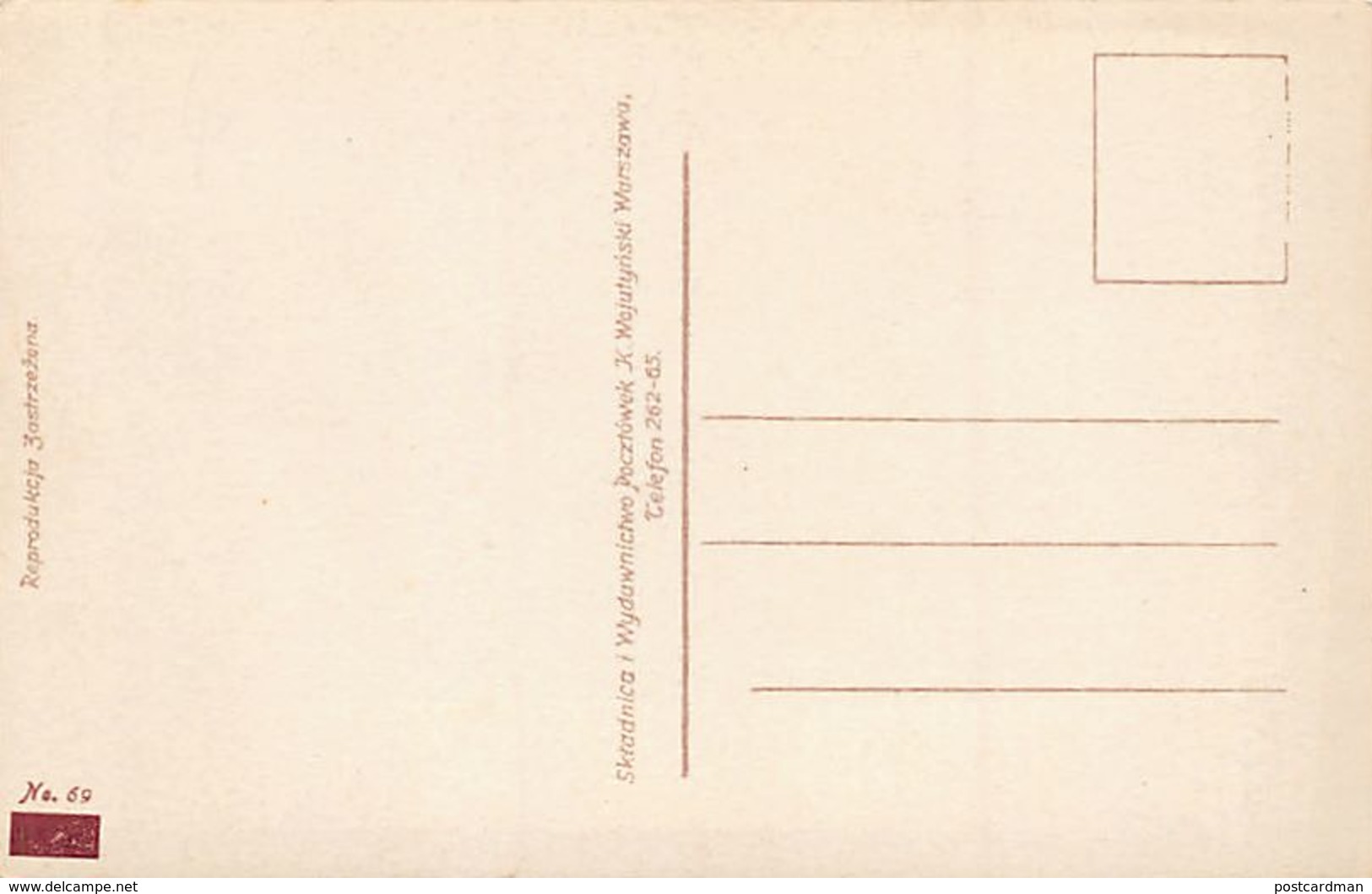 Poland - WARSZAWA - Krakowskie-Przedmiescie - Publ. K. Wojutynski 69. - Pologne