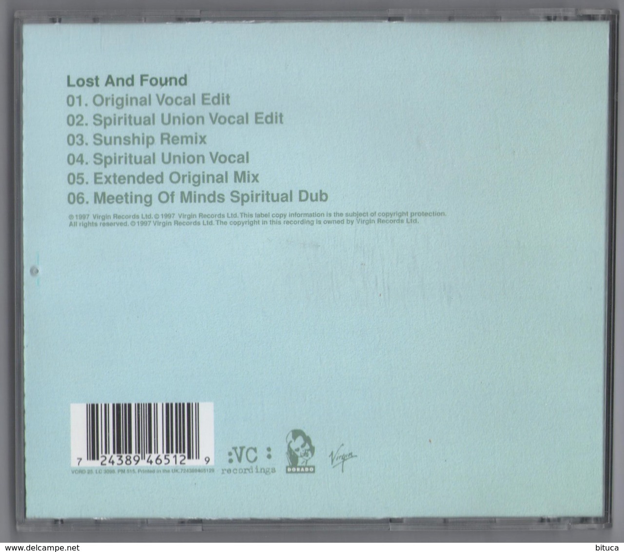 CD 6 TITRES D* NOTE LOST AND FOUND TRèS BON ETAT & RARE - Dance, Techno & House