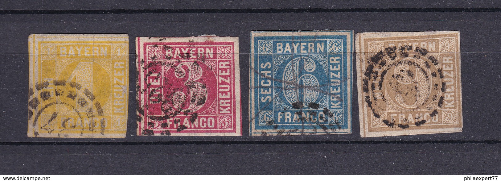 Bayern - 1862 - Michel Nr. 8/11 - Gest. - 95 Euro - Other & Unclassified