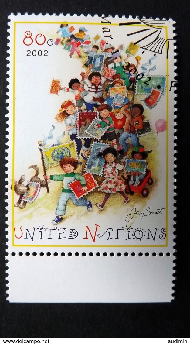 UNO-New York 889 Oo/ESST, Kinder Sammeln Briefmarken - Oblitérés