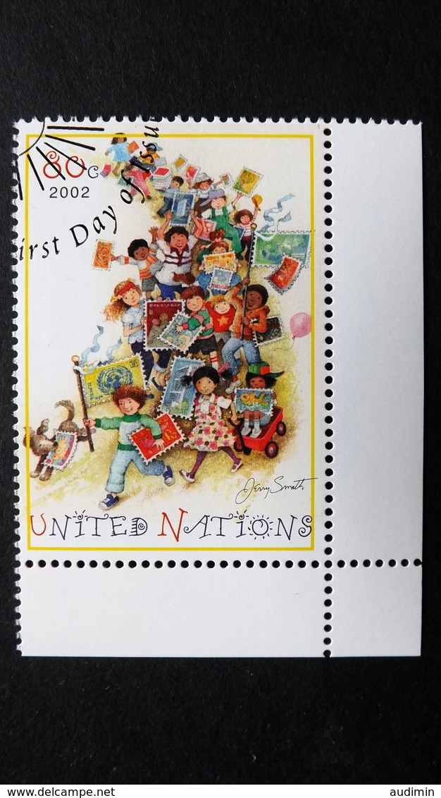 UNO-New York 889 Oo/ESST, Kinder Sammeln Briefmarken - Oblitérés