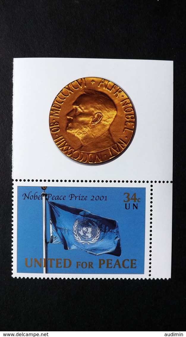 UNO-New York 888 **/mnh, Verleihung Des Friedensnobelpreises 2001 An Die Vereinten Nationen (UNO) - Oblitérés