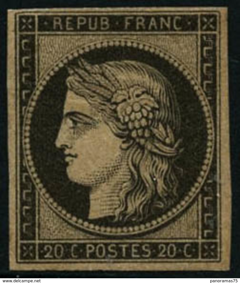 ** N°3F 20c Noir, Réimp - TB - 1849-1850 Cérès