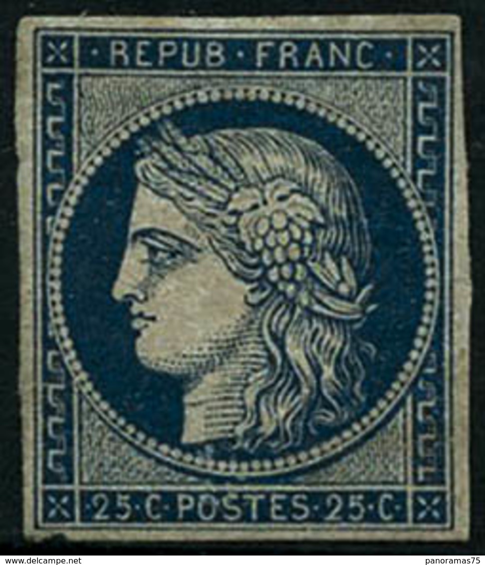 * N°4 25c Bleu, Qualité Standard, Quasi Sans SC - B - 1849-1850 Cérès