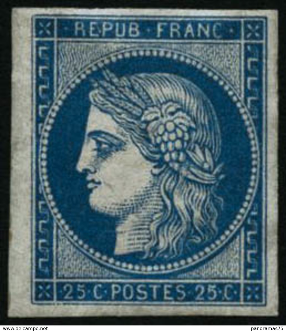 ** N°4d 25c Bleu, Réimp - TB - 1849-1850 Cérès