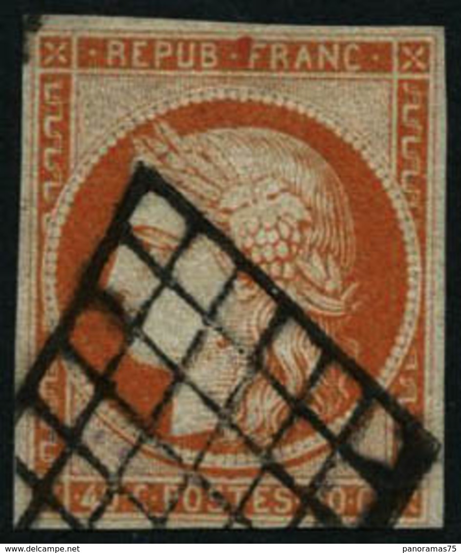 Oblit. N°5 40c Orange, Signé Brun  - TB - 1849-1850 Cérès