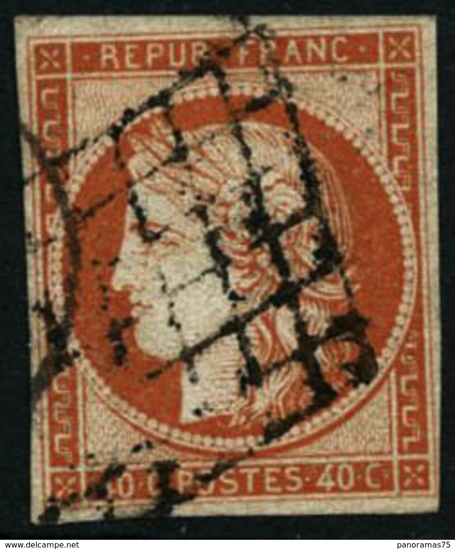 Oblit. N°5 40c Orange, Signé JF Brun - TB - 1849-1850 Cérès
