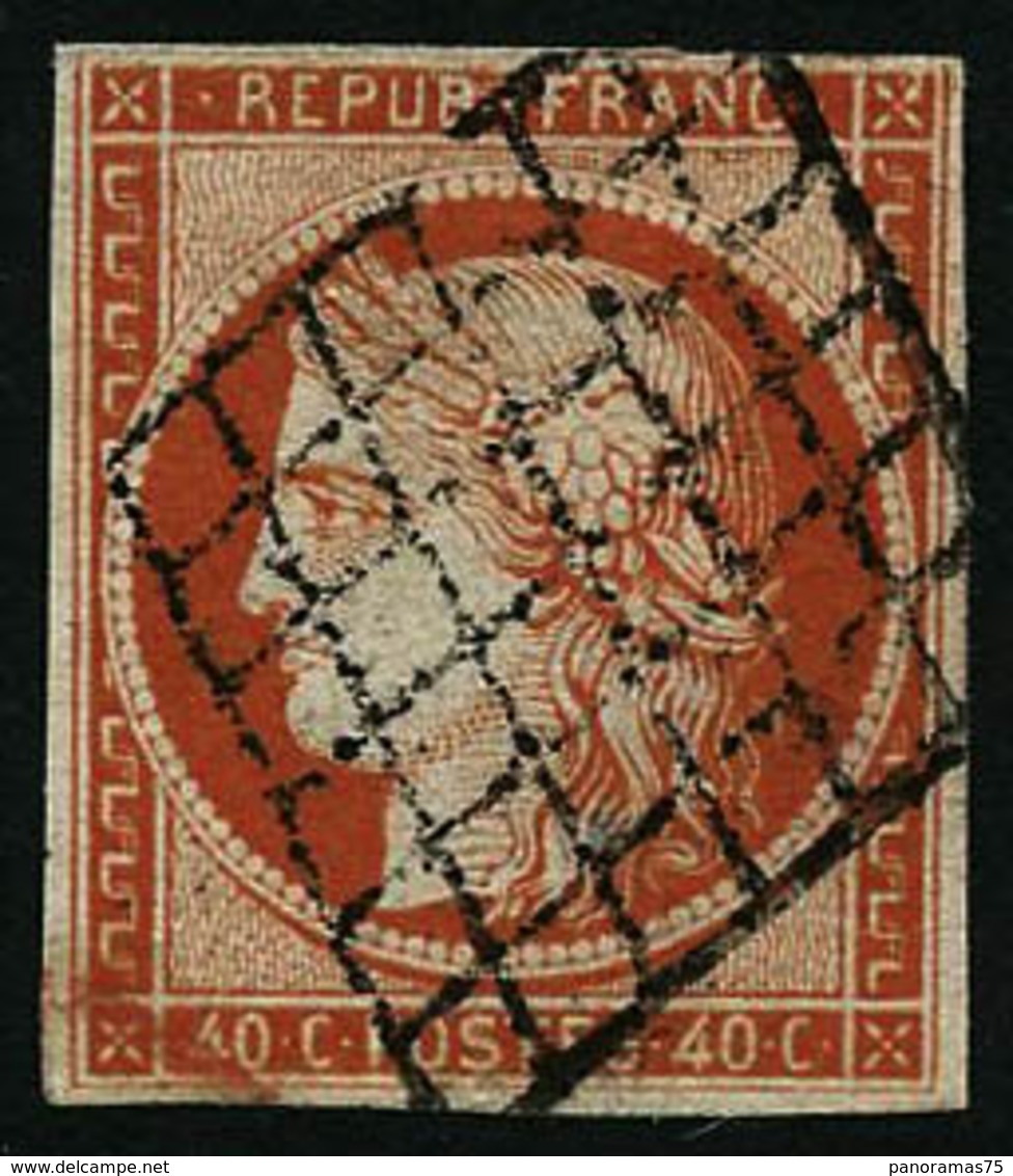 Oblit. N°5 40c Orange, Beau 2ème Choix - B - 1849-1850 Ceres