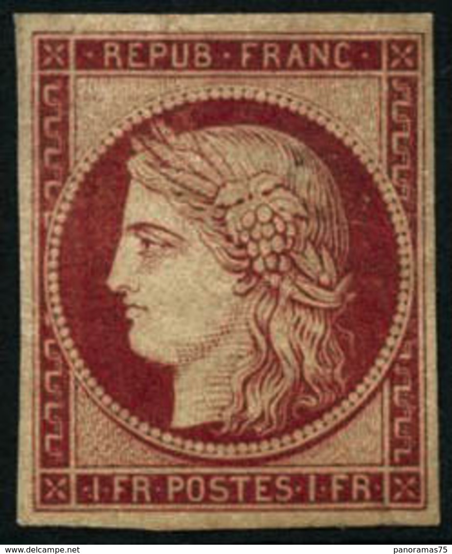 ** N°6F 1F Carmin, Réimp - TB - 1849-1850 Cérès