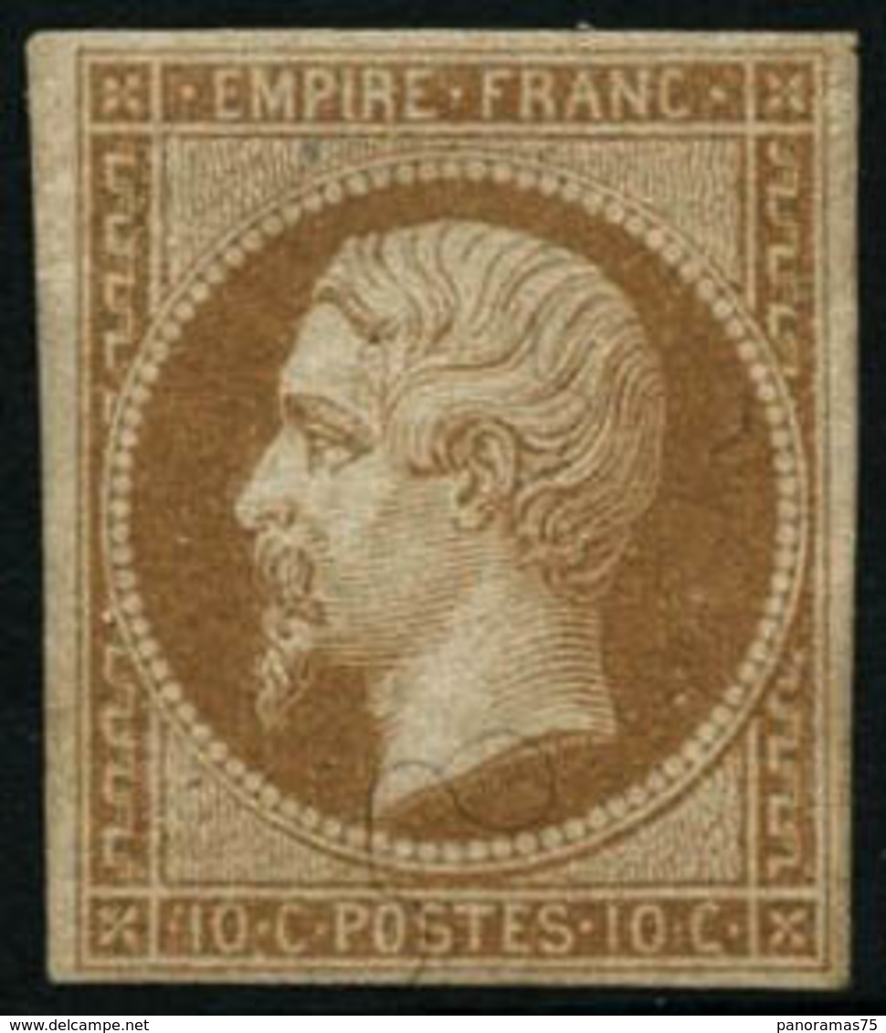 ** N°13B 10c Brun Clair, Type II - TB - 1853-1860 Napoléon III.