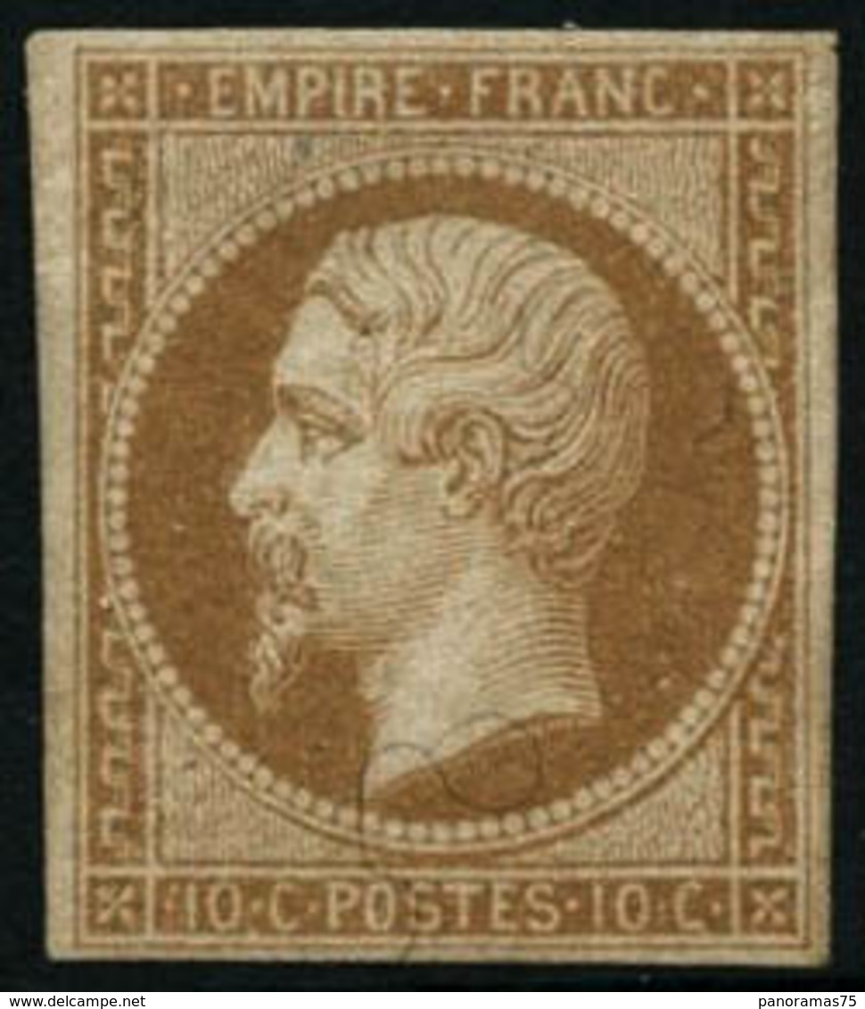 ** N°13B 10c Brun Clair, Type II - TB - 1853-1860 Napoléon III