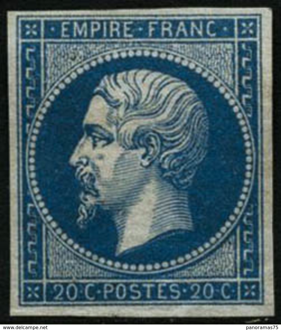 ** N°14A 20c Bleu, Type I - TB - 1853-1860 Napoléon III.