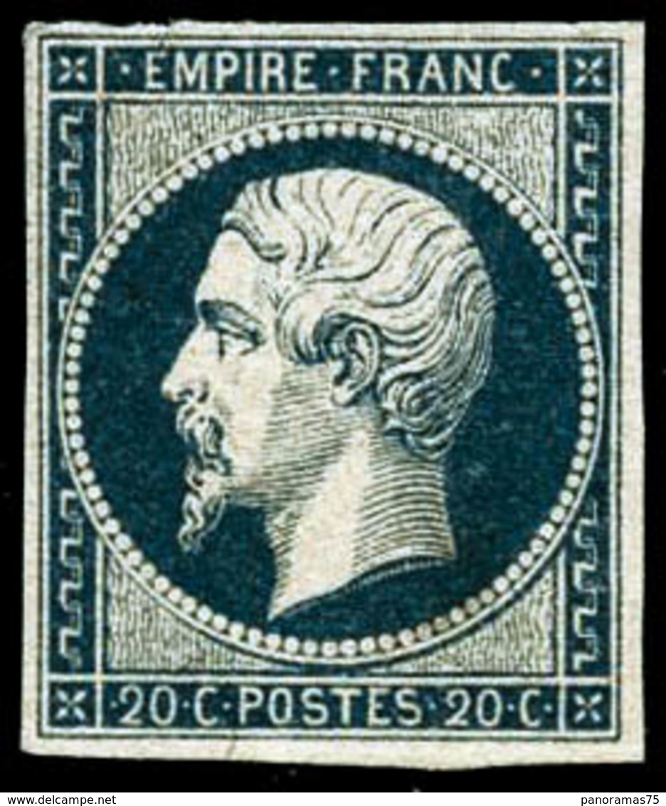 ** N°14Af 20c Bleu Laiteux - TB - 1853-1860 Napoléon III.