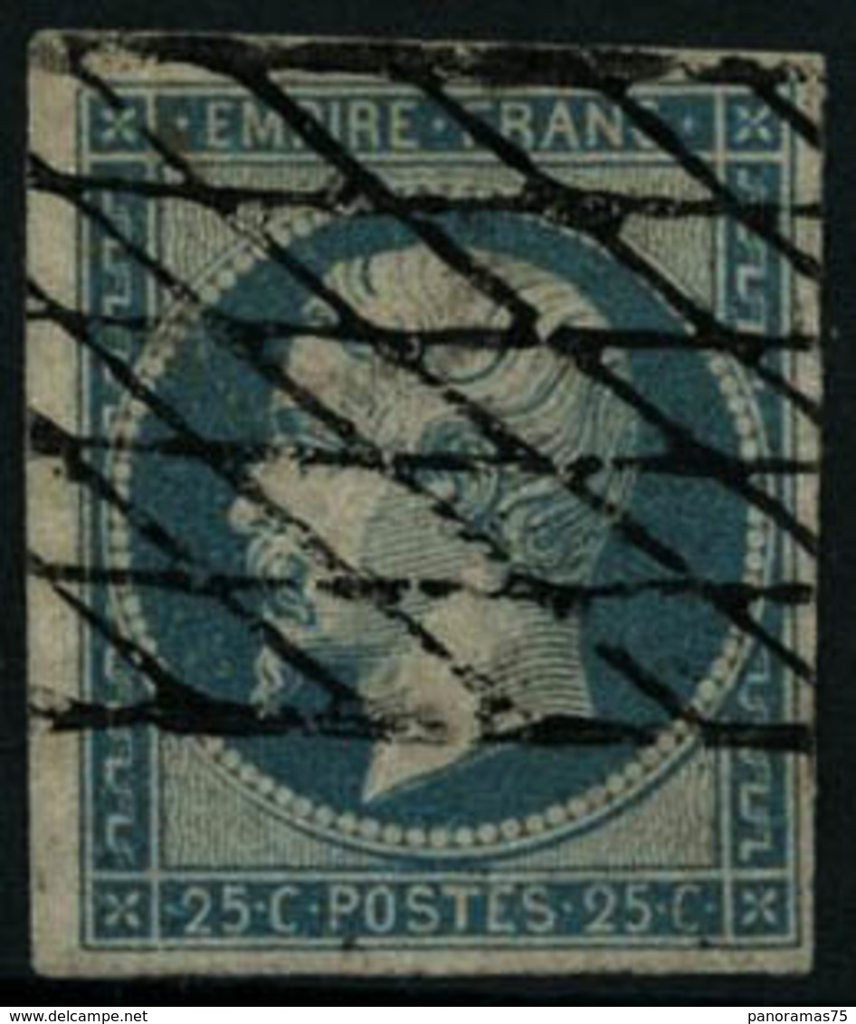 Oblit. N°15 25c Bleu, Signé JF Brun - TB - 1853-1860 Napoléon III.