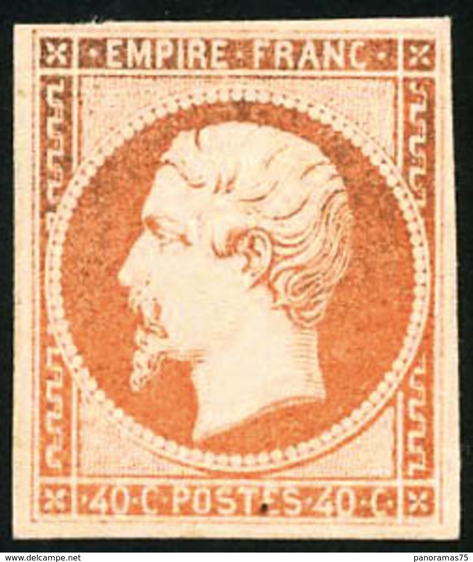 * N°16 40c Orange, Signé JF Brun - TB - 1853-1860 Napoléon III.