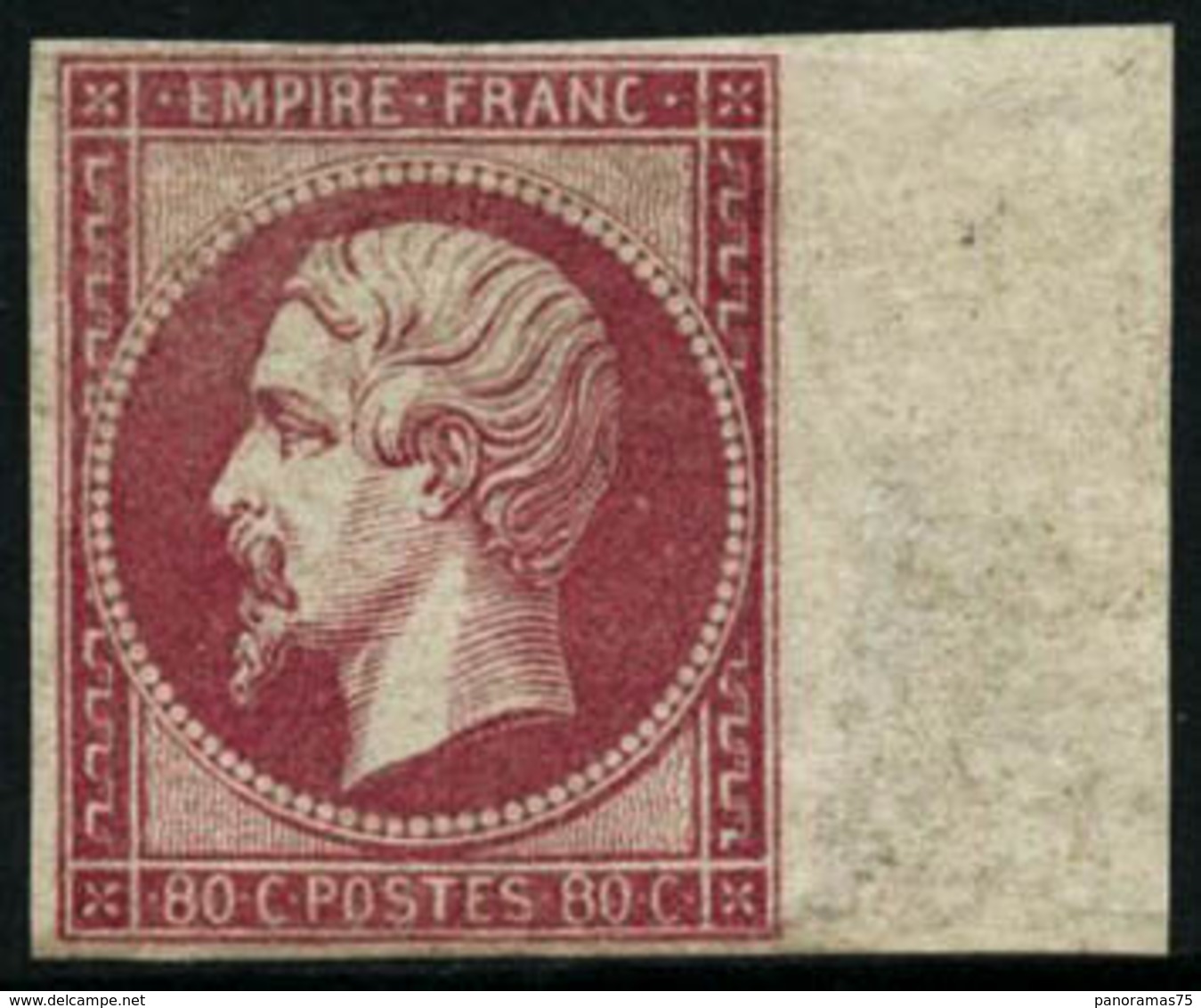 ** N°17B 80c Rose, Petites Marges - B - 1853-1860 Napoléon III