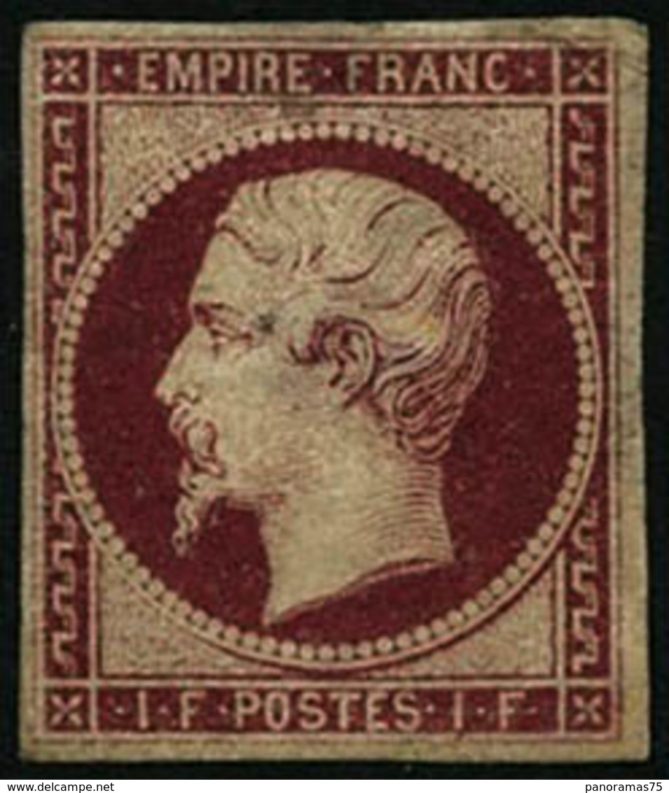 * N°18a 1F Carmin Foncé, Qualité Standard, RARE - TB - 1853-1860 Napoléon III