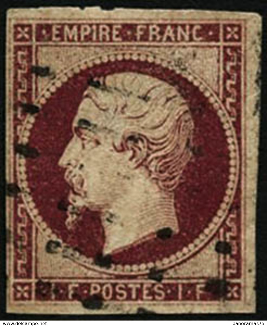 Oblit. N°18a 1F Carmin Foncé - TB - 1853-1860 Napoléon III.